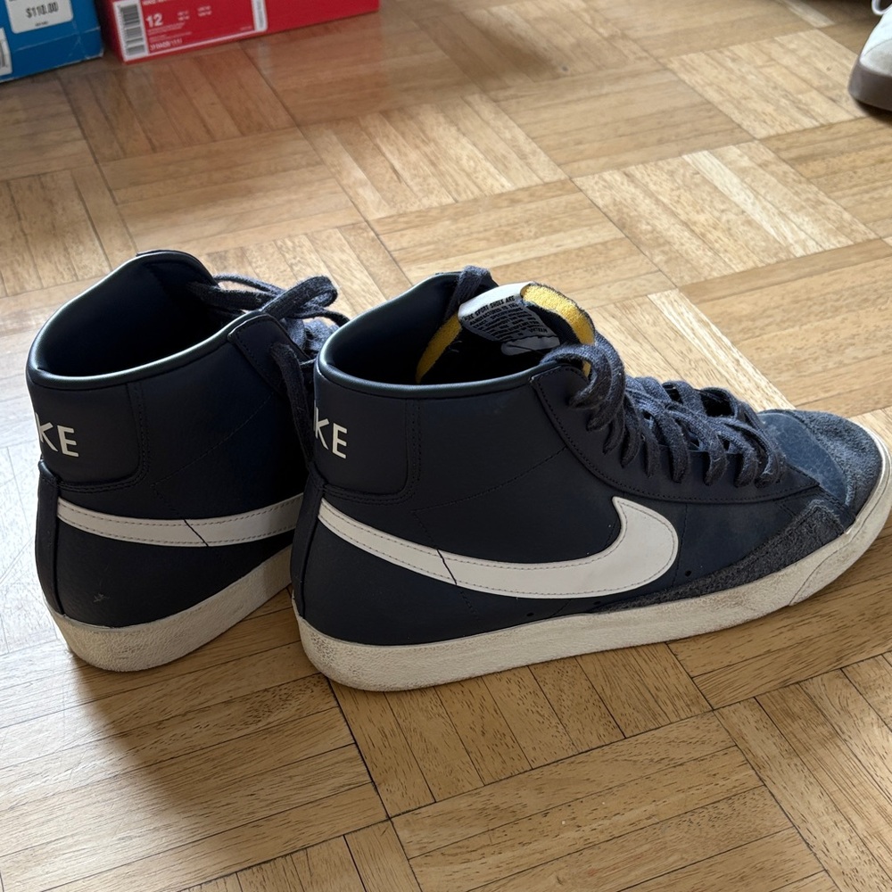 Nike High-Top Sneakers in Navy and Cream
